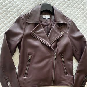 Brand New, never worn Reiss leather biker jacket